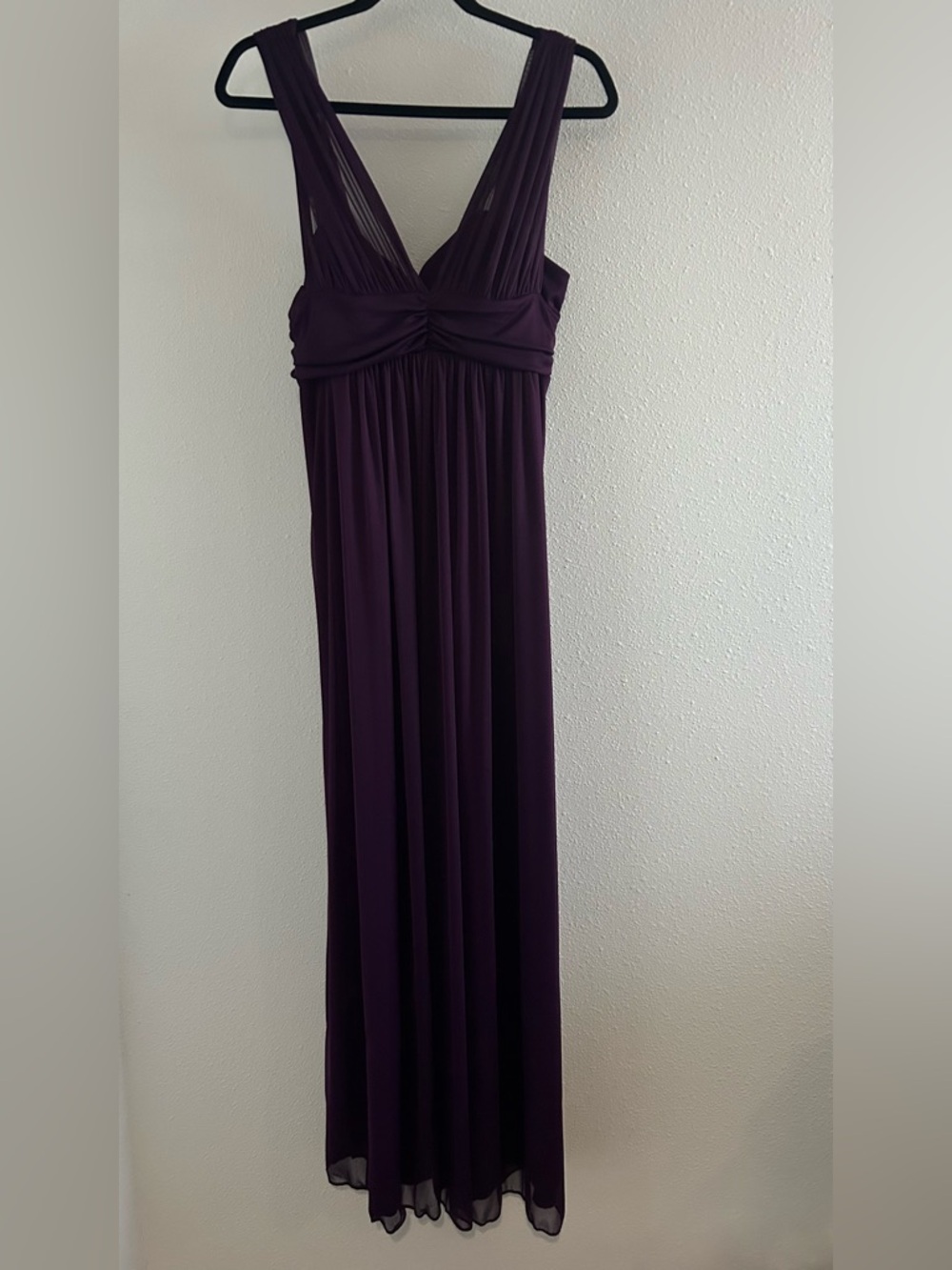 Juno Plum V-Neck Maxi Dress with Empire Waist